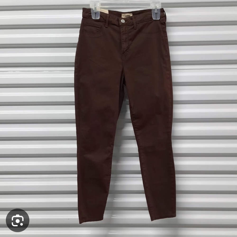 L'agence Margot Jeans Womens Size 28 Brown High Rise Skinny Ankle Cropped